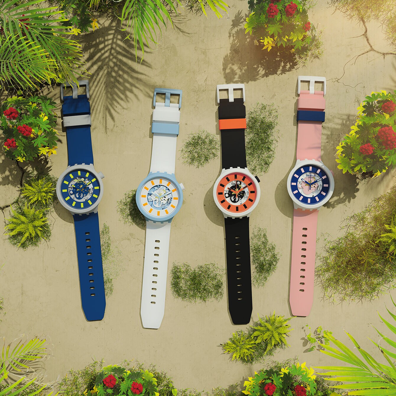 4 Tricolor Big Bold Bioceramic watches