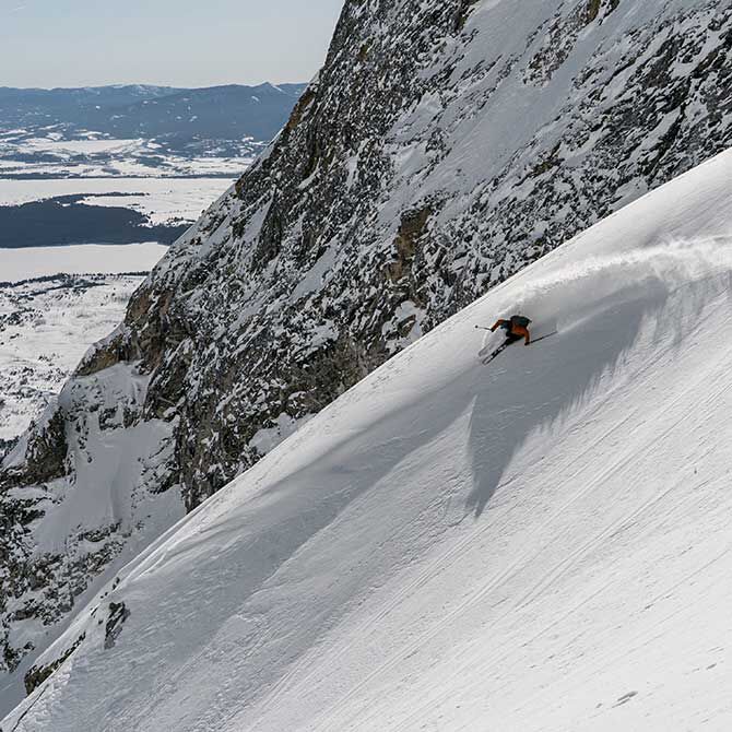 Cody Townsend is skiing alone