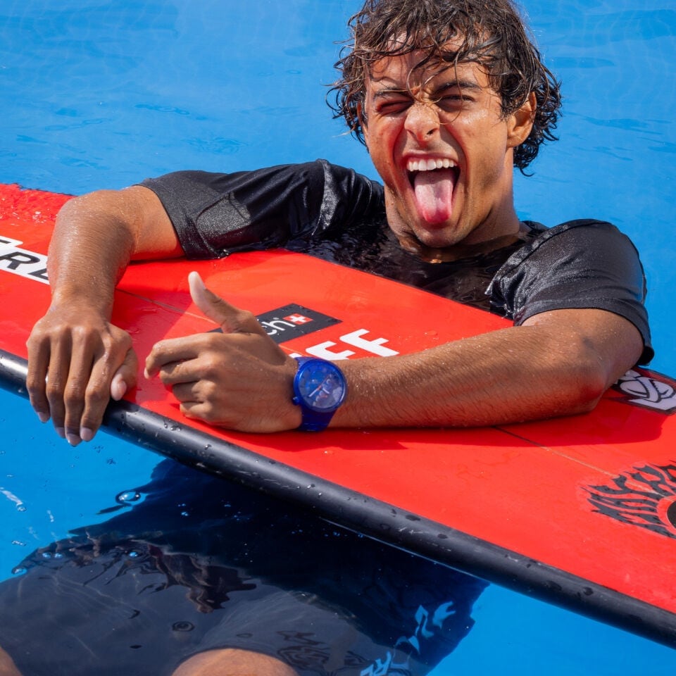 Noah Beschen Swatch Proteam icin sorf yapan yenilikci sporcu