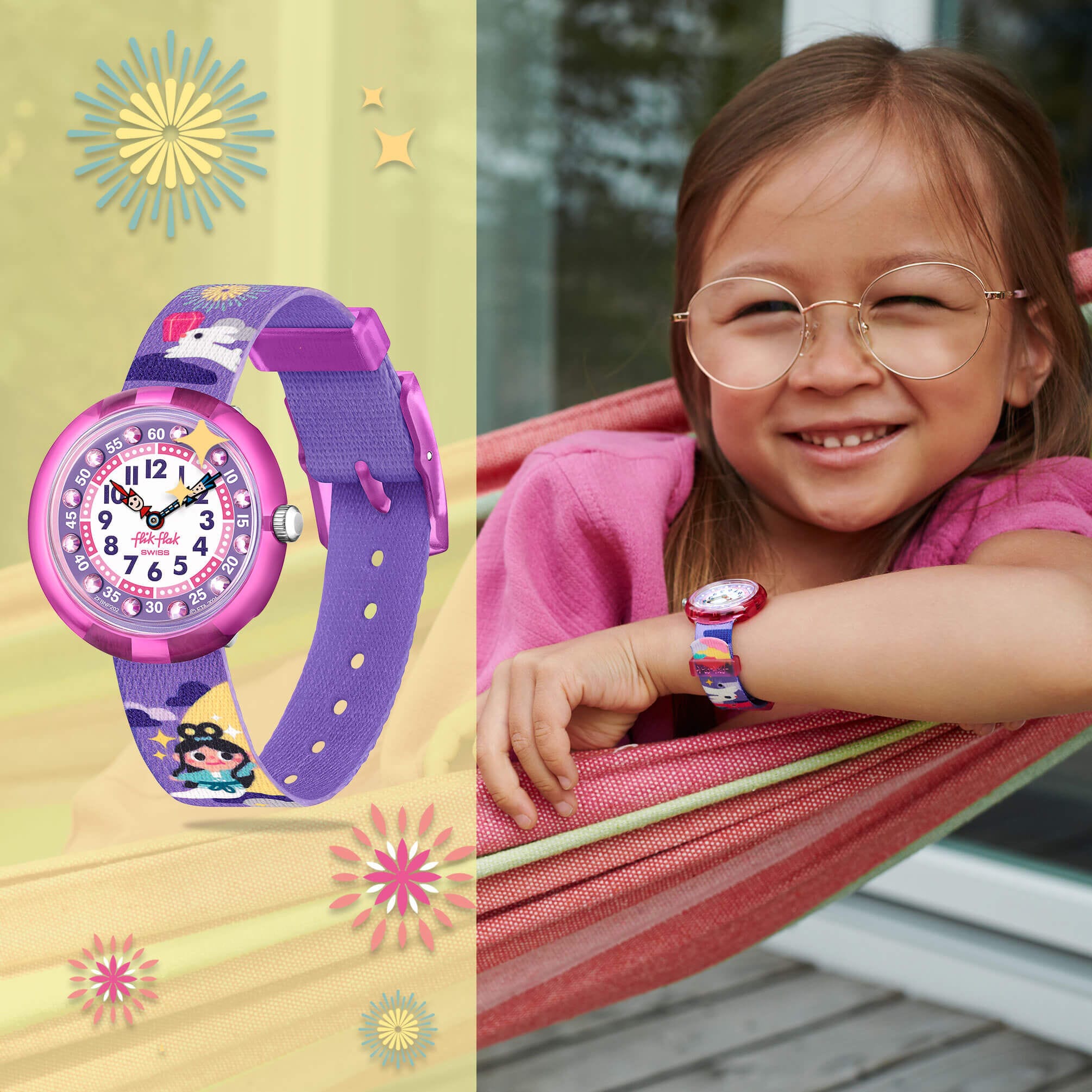 Montre swatch flik online flak fille