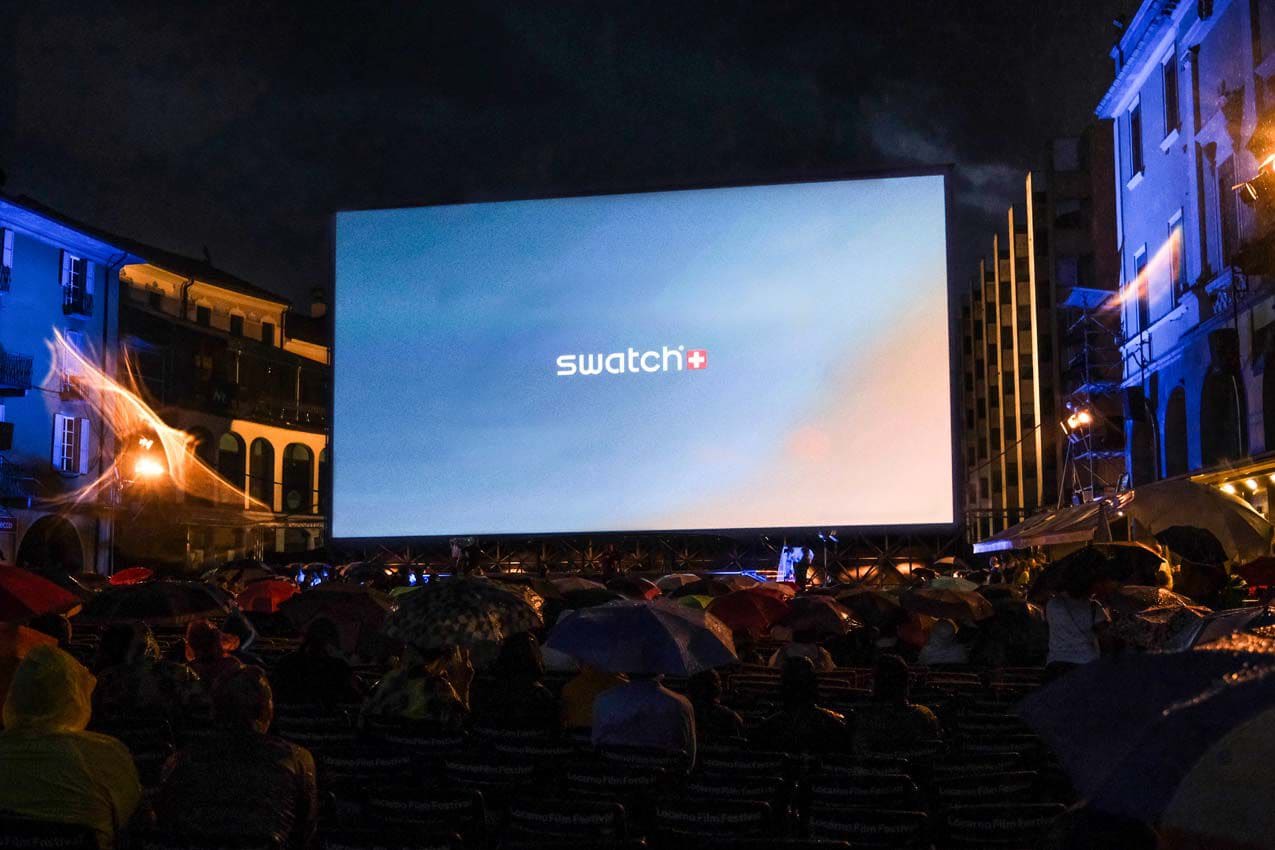 Swatch on the big screen at Piazza Grande