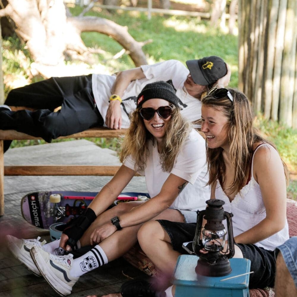 Andy Anderson, Casey Brown, and Mila De Le Rue chilling