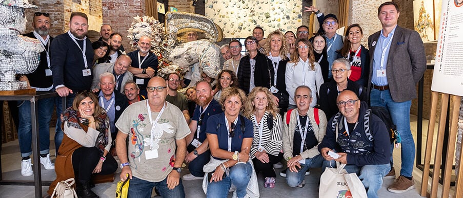 Club members posing at La Biennale Arte