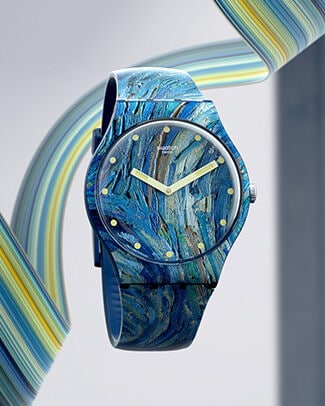 The starry night by vincent van gogh, the watch