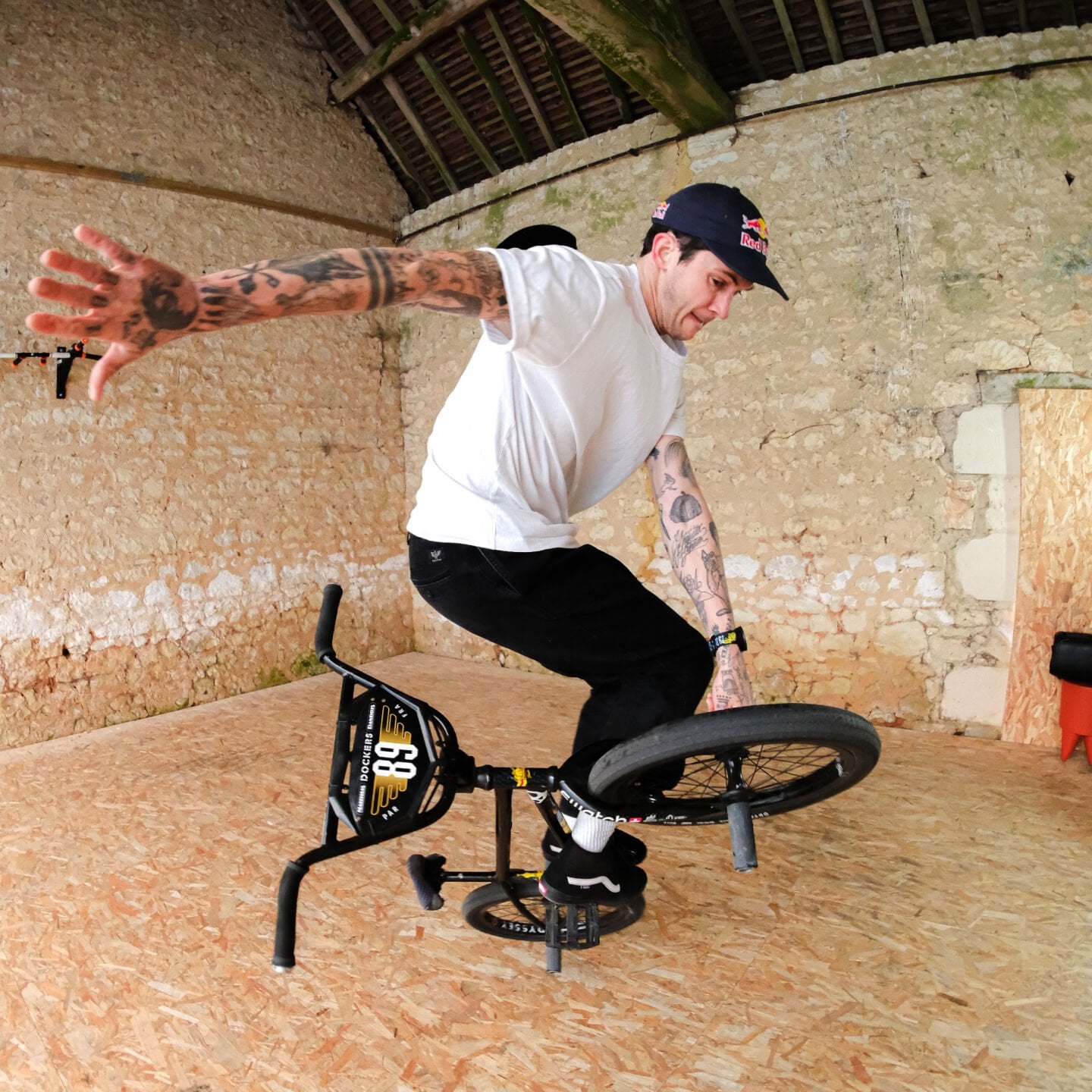 Matthias Dandois doing bmx tricks