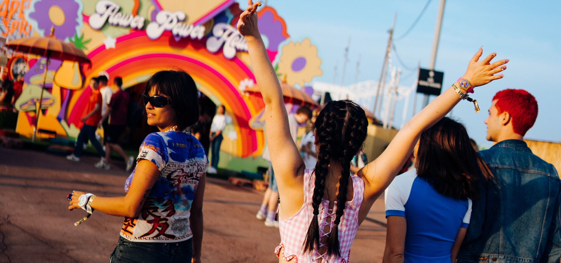 Young people in the crowd at the Primavera Sound festival