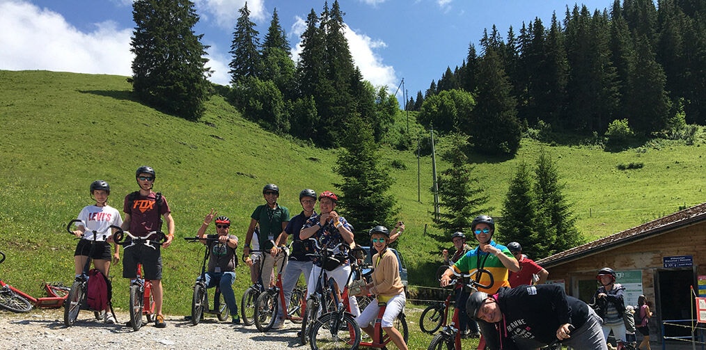 Biking cubbies in Gstaad