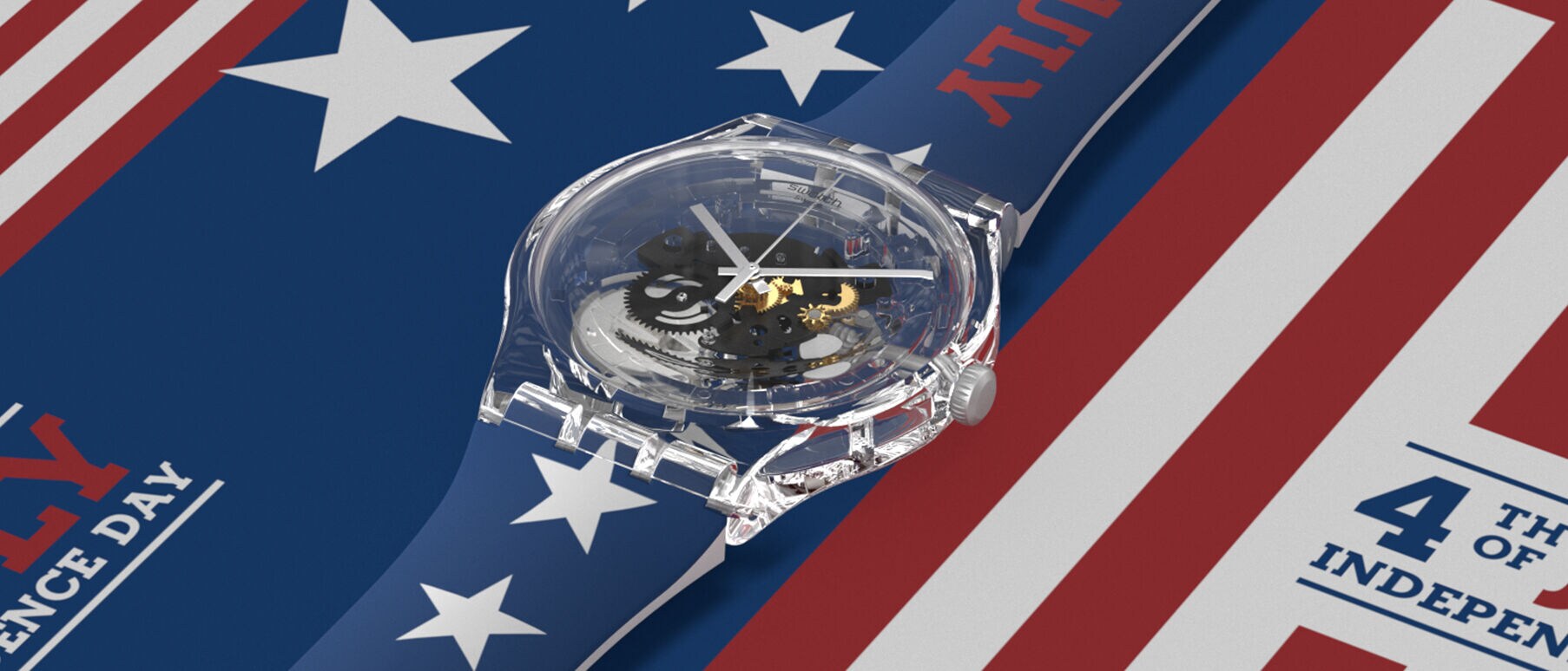 Personalized watch with USA pattern