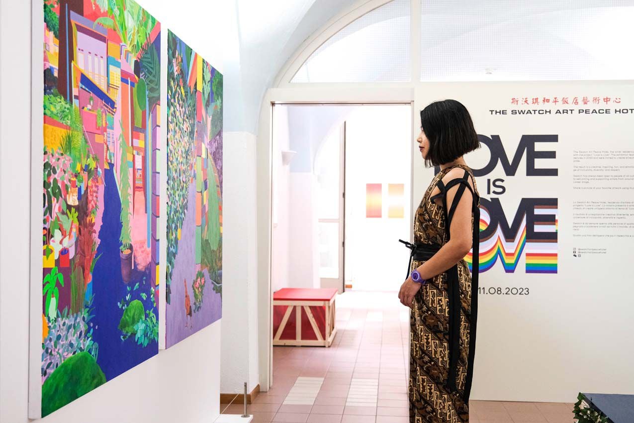 A glimpse of the Swatch Art Peace Hotel exhibition at the Locarno Film Festival