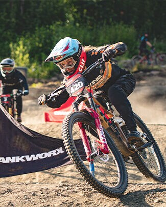 Casey brown on a bike