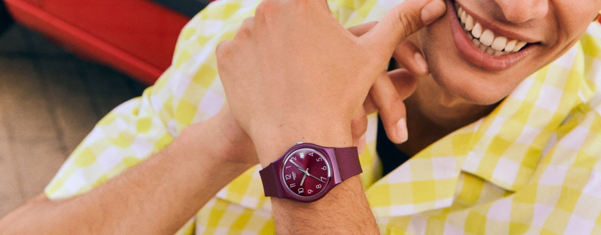 Red watches Swatch Hong Kong