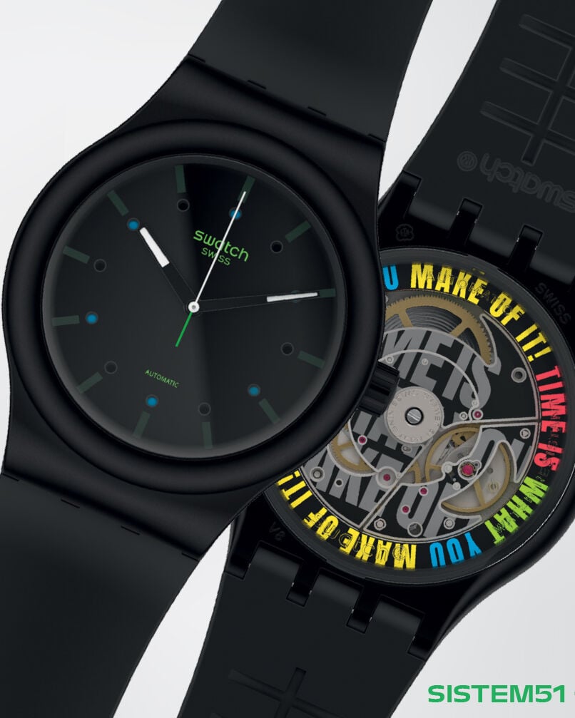 swatch orange en cage