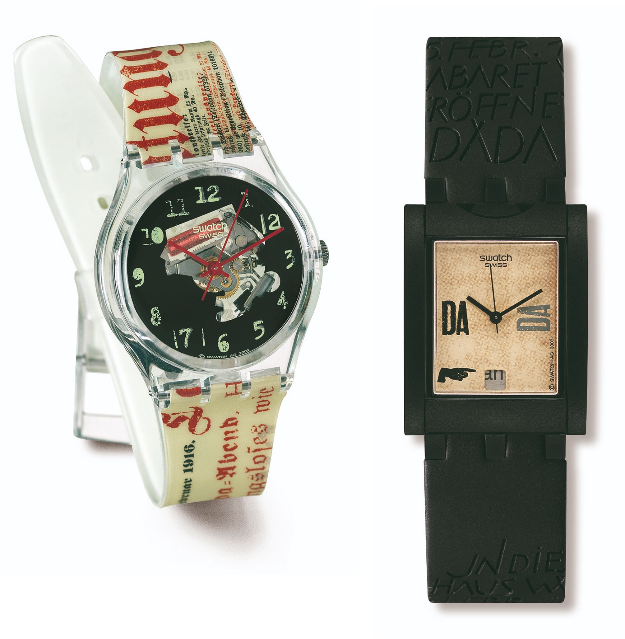 Dada-inspired watches from the Swatch archives