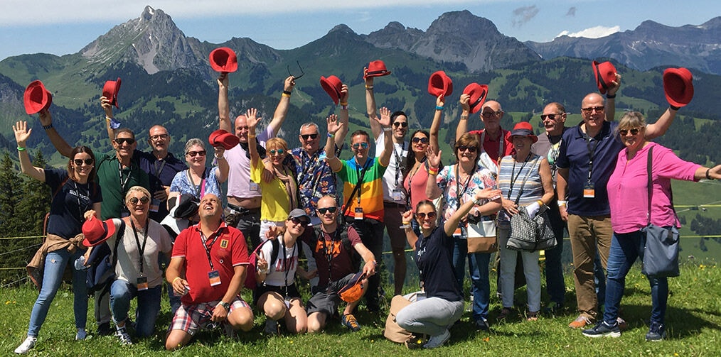 Clubbies in the Gstaad mountains