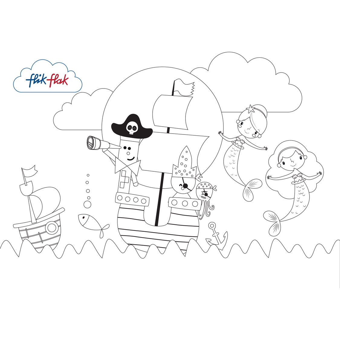 Coloring Sheet Magical Ocean