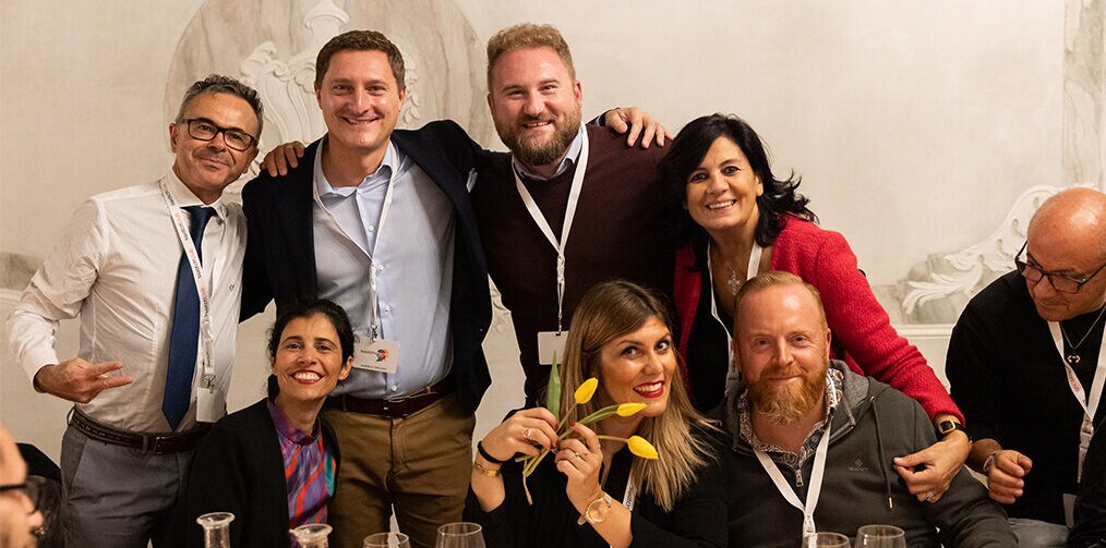 Club members smiling at La Biennale Arte