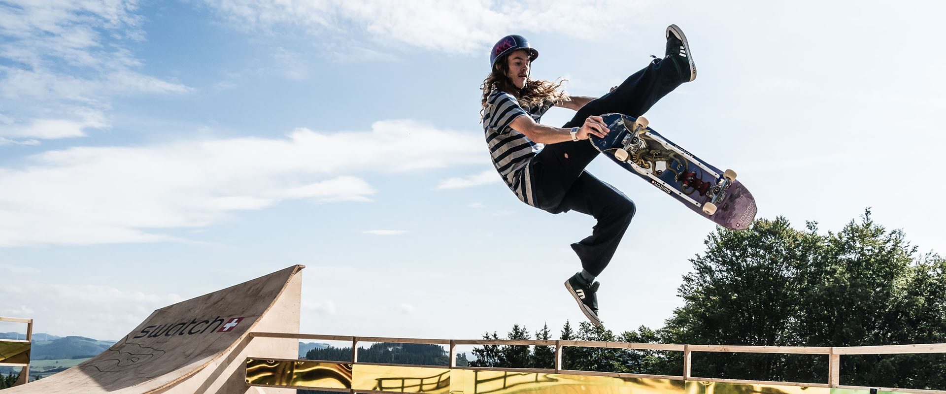 Andy Anderson skating at Swatch Nines