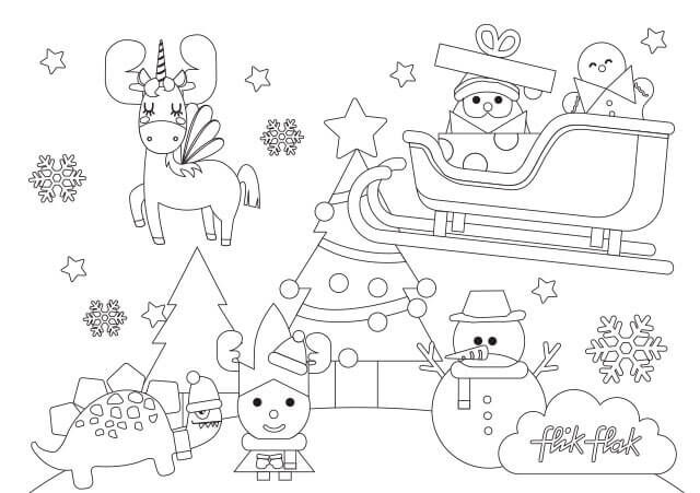 Flik Flak Holiday Season coloring sheet