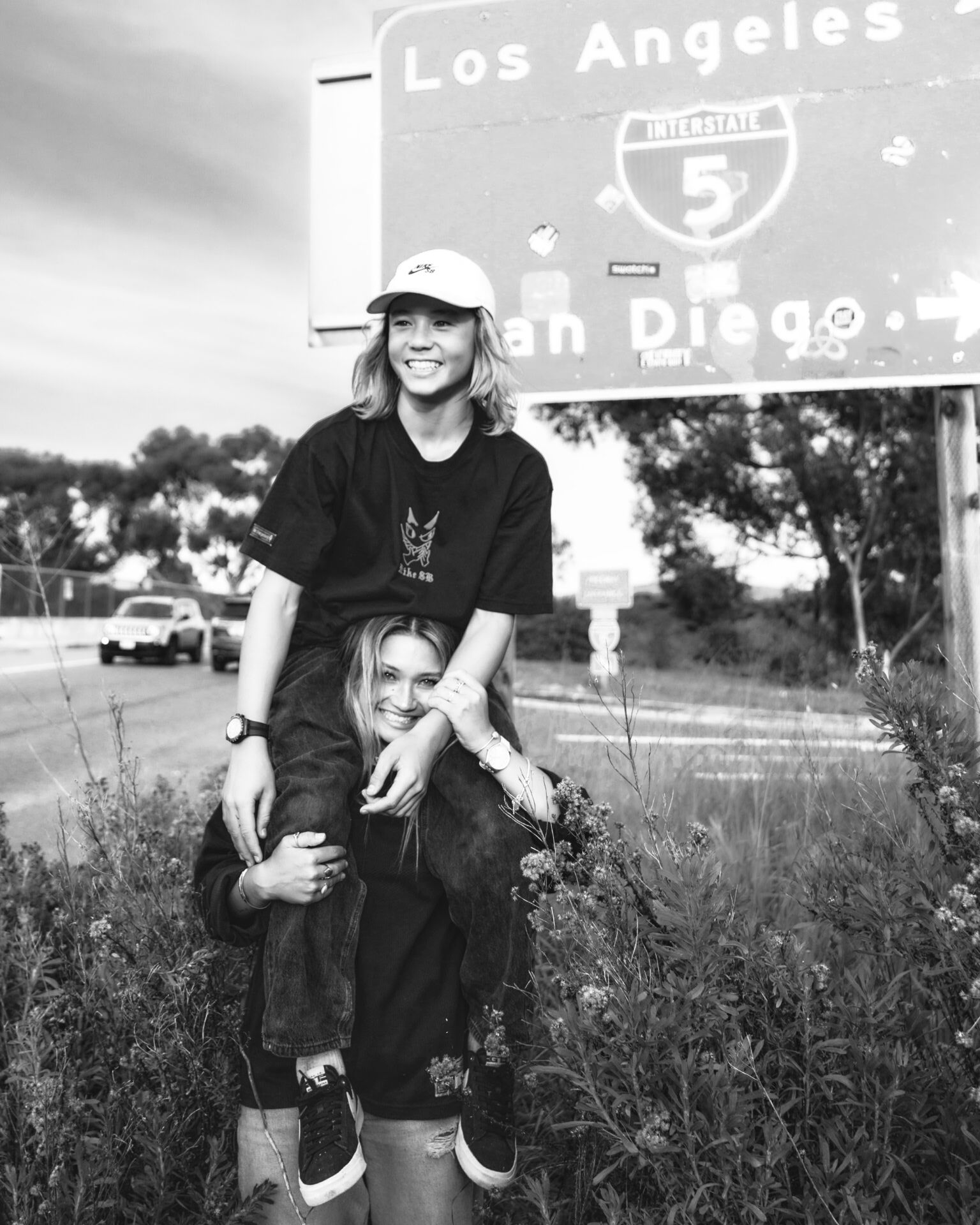Ocean Brown with sister Sky Brown
