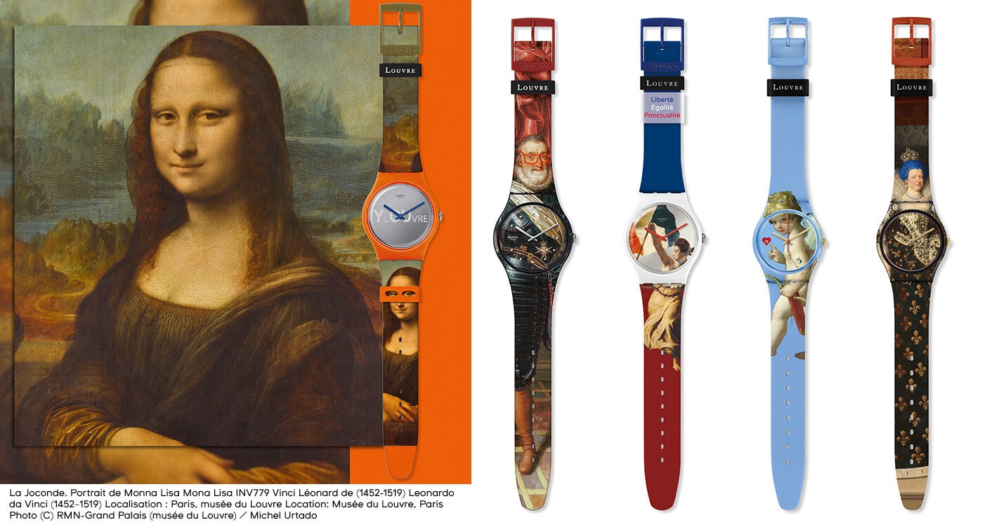 A watch that came from the collaboration Swatch x Louvre, Paris A watch that came from the collaboration Swatch x Louvre, Paris