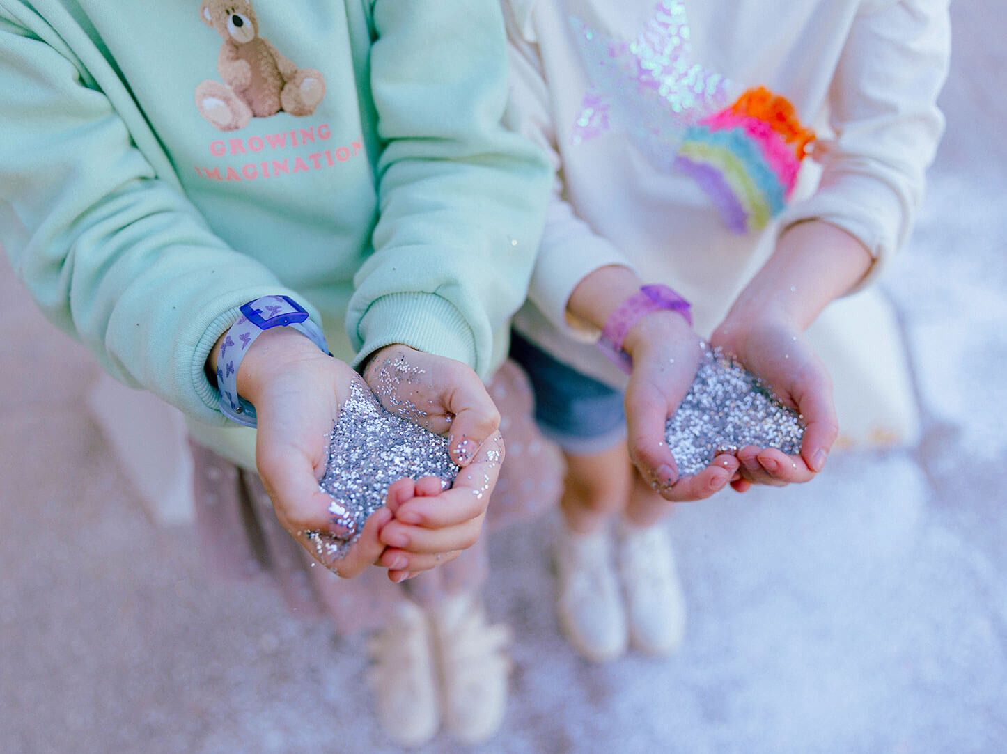 Kids wearing Flik Flak watches